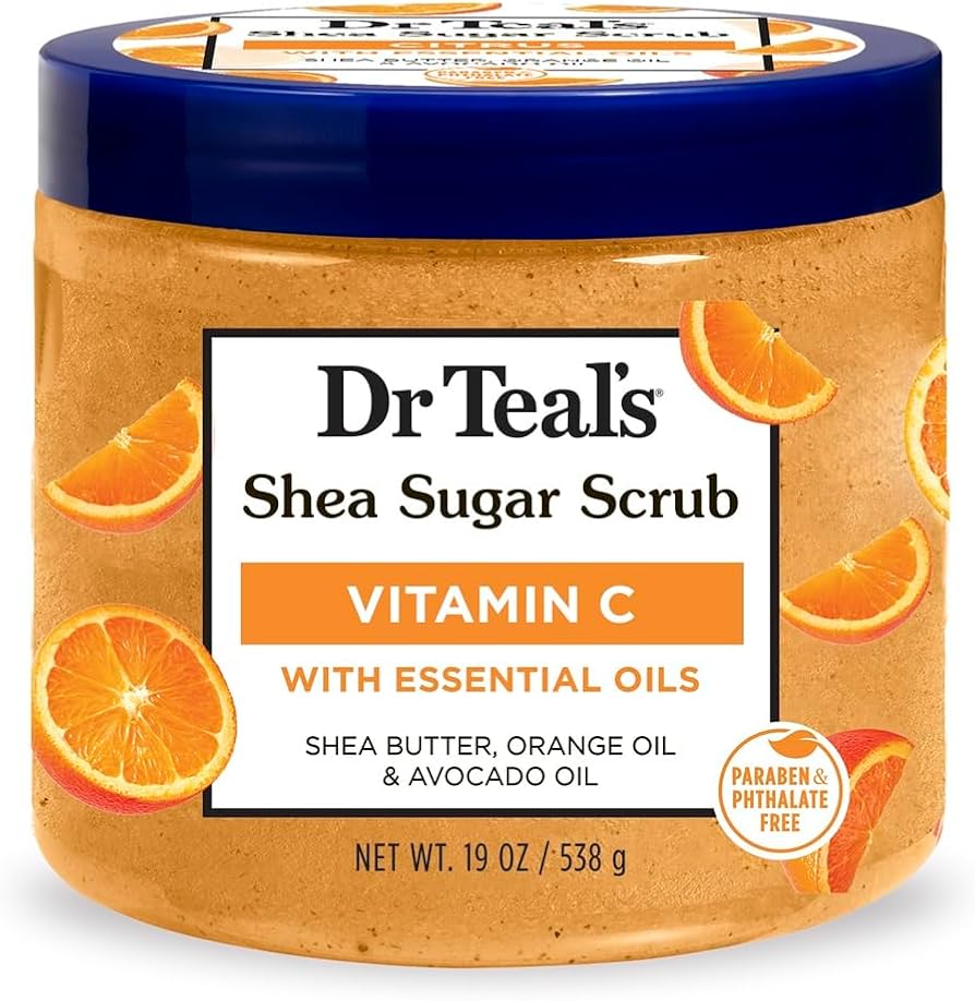 DR TEAL'S SHEA SUGAR SCRUB-VITAMIN C538g