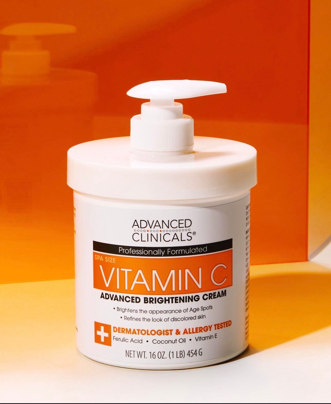 Advanced Clinicals Vitamin C brightening Cream 454g