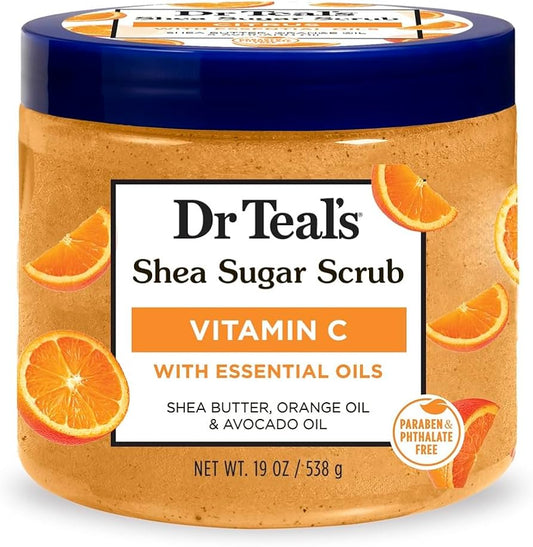 DR TEAL'S SHEA SUGAR SCRUB-VITAMIN C538g