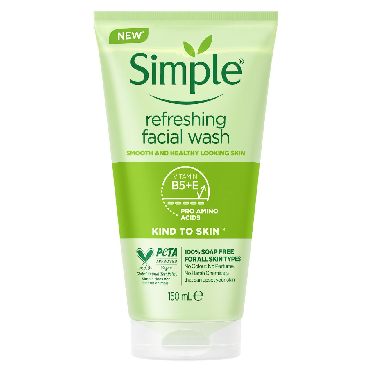 SIMPLE REFRESHING FACIAL WASH 100% SOAP FREE 150ml