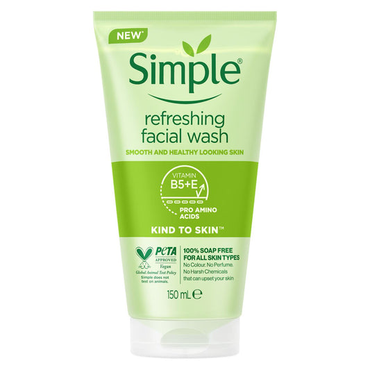 SIMPLE REFRESHING FACIAL WASH 100% SOAP FREE 150ml